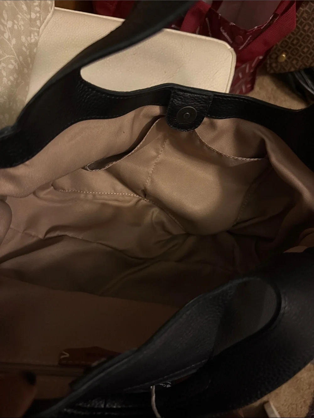 The Sak Rylan Black Leather Satchel Hobo Bag
